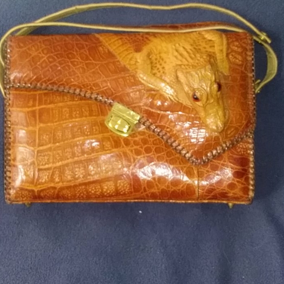 Vintage Alligator Purse - Picture 1 of 9